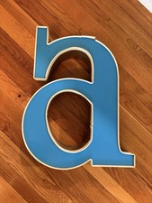 Letter Sign - A - Blue  - Vintage picture