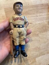 Cast Iron Piggy Bank Baseball Babe Ruth Yankees Red Sox MLB Banking Collector picture