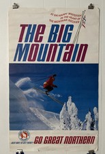 Vintage Great Northern Railroad Poster - Ski Whitefish Montana 25”x40” picture