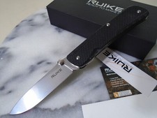Ruike LD11-B Multifunction Pocket Knife 12C27 Tweezers Glass Breaker Black G10 picture