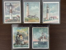 1911 Hassan Cigarettes Lighthouse Series 1-50 Trading Cards Cape Cod Light picture