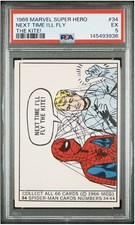 1966 Marvel Donruss Super Heroes #34 NEXT TIME I'LL FLY THE KITE PSA Graded 5 picture