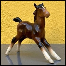 Vintage Beswick England Large Stretched Foal 836 Bay Brown Horse Figurine 1961 picture