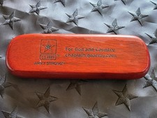 Army Strong Chaplain Dual Pen Gift Set Wood Case Military Collectible   picture
