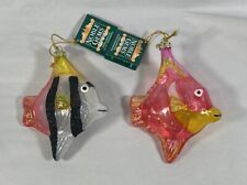 Lot Of 2 Kurt Adler Noble Gems Tropical Fish Christmas Ornaments picture