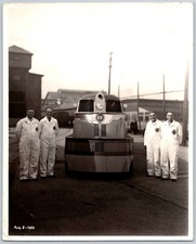 1940s Railroad Workers Locomotive Photograph Milwaukee Road Industrial picture