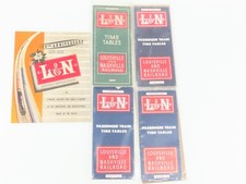 LOT of 5 L&N Railroad 100th Anniversary Brochure & Public Timetables 40's/50s picture