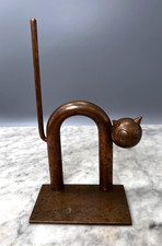 Chase Art Deco Cat Walter Von Nessen Copper Single Bookend unmarked picture