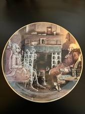 A Christmas Carol Plate #2 Marley’s Ghost & Scrooge-Dept 56 1992 Vintage, No Box picture