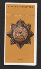 1917 John Player's Cigarette Card - Colonial & Indian Army Badges No. 25 India picture