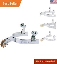 Durable Chrome Plated Children Spurs with Elegant Engraved Band - 1.25