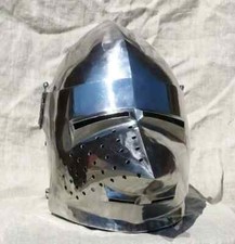 SCA HNB Pig Face Helmet Steel Medieval Combat Bascinet Pig Face Knock Helmet picture