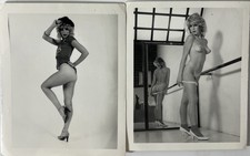 2 Vintage Original B&W Glamour Model Photographs 1980s Large Format picture