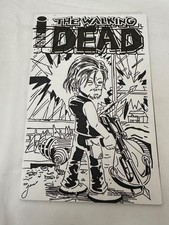 THE WALKING DEAD IMAGE #109 - DARYL SKETCH ART COVER SIGNED COMIC picture