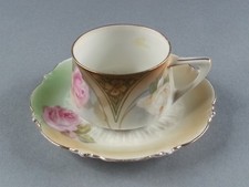 2 Piece Demitasse Cup & Saucer RS Prussia Germany Porcelain picture