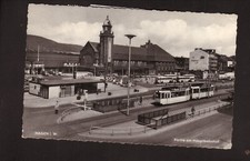 1962 Hagen, Germany Train & Bus Station Chrome B&W Postcard picture
