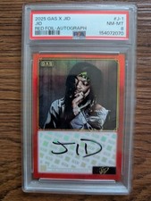 JID J.I.D 2025 GAS Culture X Complex Trading Card AUTO RED FOIL 3/5 PSA 8 picture