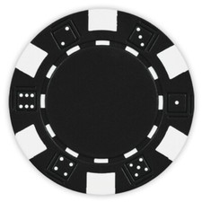 50 Da Vinci 11.5 gram Dice Striped Poker Chips, Standard Casino Size, Black picture