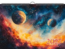 2027 Wall Calendar ~ Nebula Dreams: Vibrant Cosmic Clouds Distant Planets picture