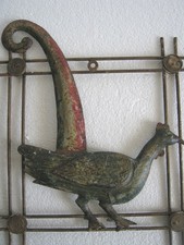 ANTIQUE BIRD WALL DECORARTION FRAMED . picture