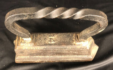 Vintage Antique Heavy Cast Iron Clothes Sad Iron 14 Door Stop Old American 14lbs picture