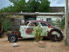 Photo:Hackberry Arizona USA 2017 Rusted Old Car Route 66 Desert Cactus picture