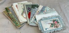 Lot of 48 Antique Valentines Day Postcards hearts cupids flowers picture