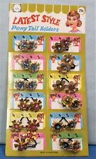 Pony Tail Holders ~ Full Dime Store Display Card 1950's picture