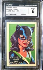1966 A&BC Gum Batman Sinister Smile #27 CGC 6 picture