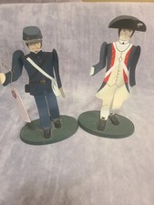 Vintage Edna Oar Young Folk Art Handmade & Painted Soldier's Men Tin Figures   picture