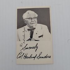 Vintage Colonel Harland Sanders founder of Kentucky Fried Chicken Business Card picture