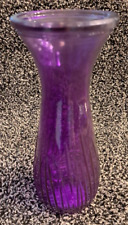 Purple Vase - Glass Flower Vase - Medium Floral Display - 8.5