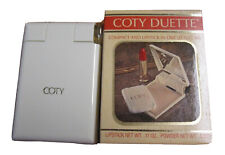 COTY DUETTE Compact & Lipstick Vintage Totally Transparent +Nouveau Wine Box picture