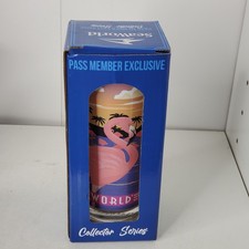 SeaWorld 2022 Pass Member Exclusive Flamingoes 11 Oz Glass Collector Series picture