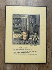 Vintage Cuala Press Dublin Ireland “Half a Bap” Irish Poem Wall Plaque picture