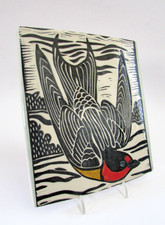 Kathleen Koltes  Santa Fe  New Mexico Studio Art Pottery Swallow Bird Tile 8