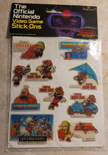 NOS 1988 Nintendo Sticker Sheet Zelda Super Mario Punch-Out Imperial Vintage picture
