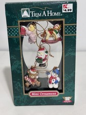 Kmart Vintage Trim A Home Mini Ornament 5 Pack, Old Stock Christmas New Sealed picture