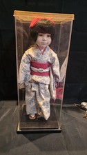 Vintage Porcelain Japanese Doll Dynasty Doll Collection Full Kimono Red Obi picture