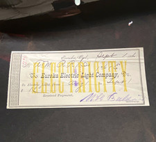 1906 Eureka Electric Light Company Bank Check Receipt, Eureka, California picture