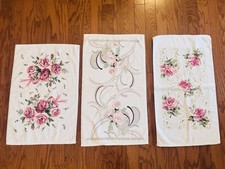 3 VTG Springmaid Flowers Floral Bathroom Bath Hand Face Towel Made In USA picture
