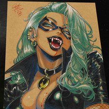 Black Cat Art Print Signed 8.5x11 | Art by Keyeske picture