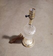 Vintage Crystal Cut Glass Table Lamp Single Socket (Base ONLY No Shade) VGC picture