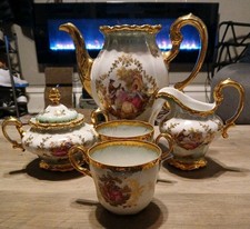 Vintage Kunst-Pallette Regnitzlosau Plattern 22K Goldflaked Bavarian China picture