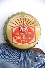 Old Dutch Beer Thermometer bottle Cap Vintage Sign Eagle Brewing International picture