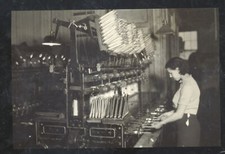 REAL PHOTO PATERSON NEW JERSEY QUILTING WOMAN 1930 N.J. POSTCARD COPY picture