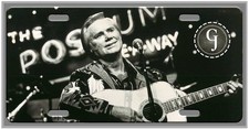 L@@K Classic George Jones The Possum B&W Photo License Plate-Auto Tag picture