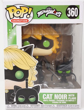 Funko Pop Miraculous Cat Noir with Plagg #360 Vaulted 2018 Vinyl Figure In Box picture