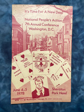 Vintage People's Action Washington DC 1978 Flyer Poster NPA Jimmy Carter picture