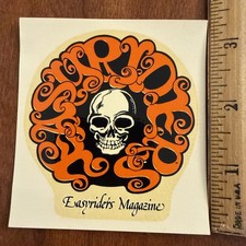 VINTAGE ORIGINAL EASYRIDER'S MAGAZINE BIKER'S BIBLE WATER DECAL ART picture
